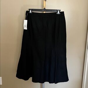 Vintage Elegant Black Women's Wool Skirt Size 10